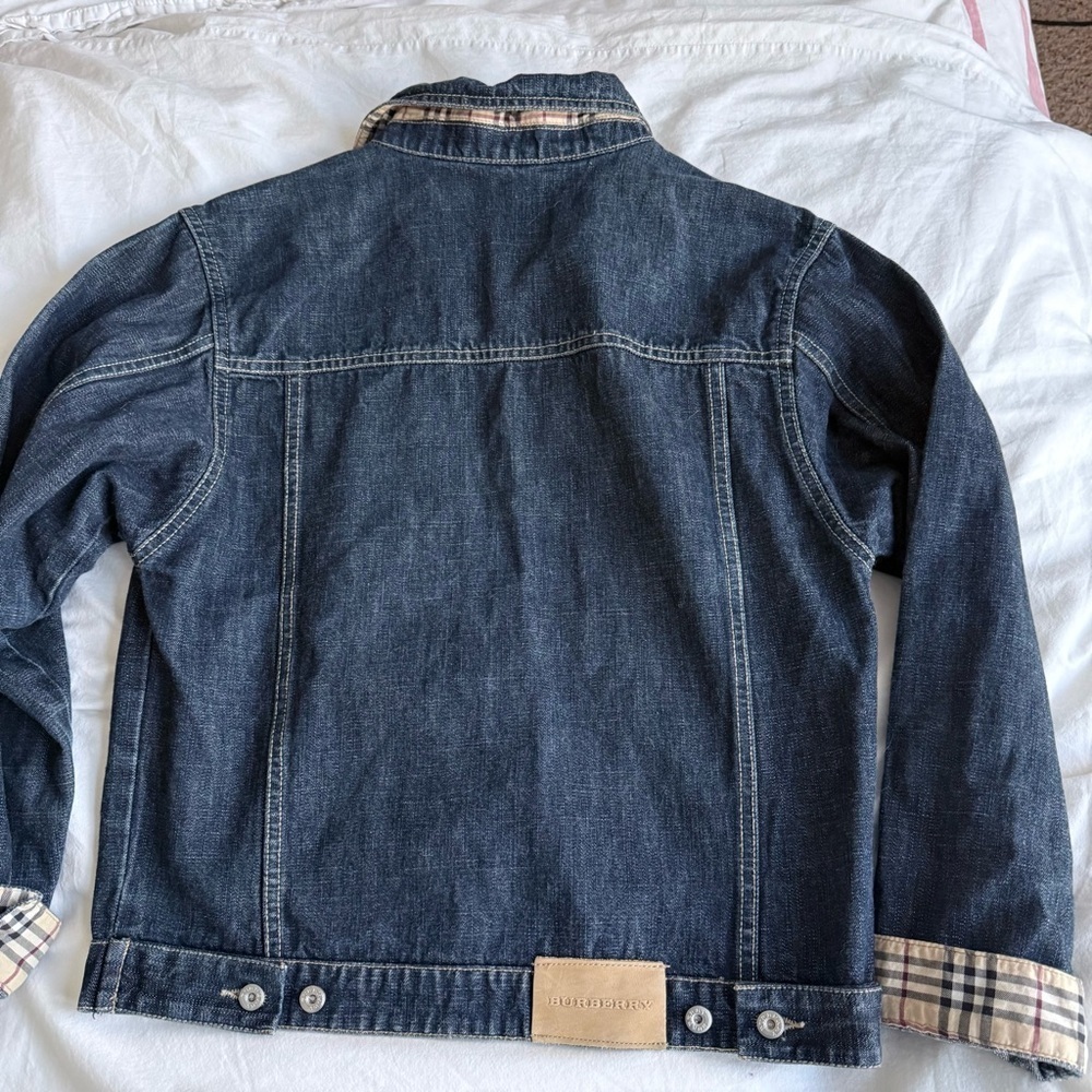 Burberry kid Vest denim jean Jacket 12T blue (one button missing) - Picture 6 of 7